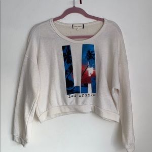 LA cropped sweatshirt